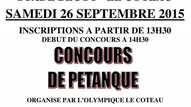 AFFICHE CONCOURS DE PETANQUE 2015