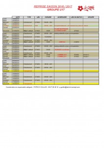 PLANNING REPRISE 2016 U17