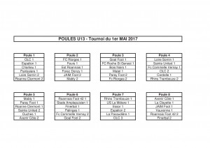 Poules U13 - 1er Mai 2017